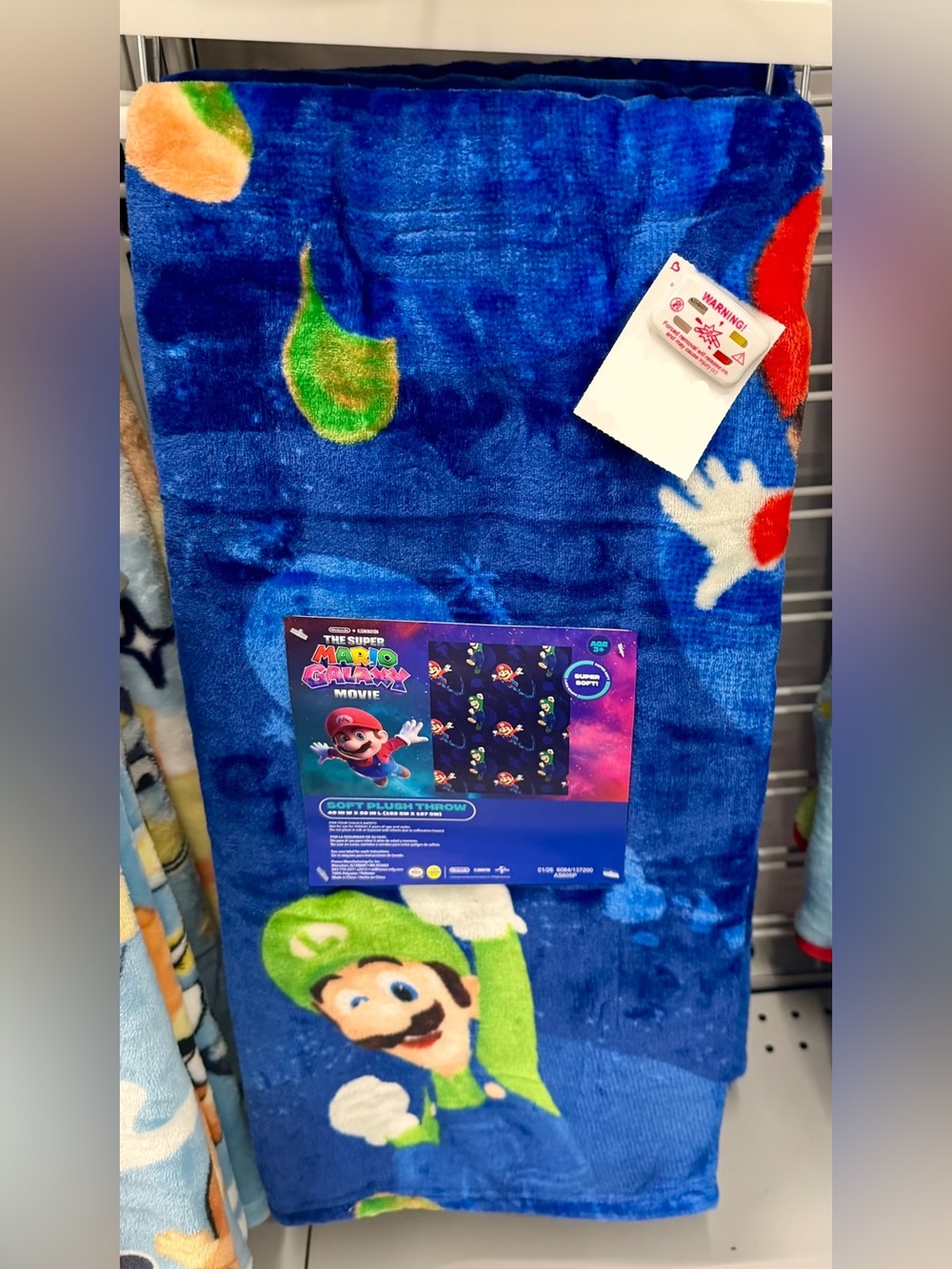 super mario galaxy plush blanket throw